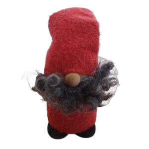 Handmade Sweden Larssons Tra Wood & Felt Christmas Tyko Santa Gnome Elf Figurine